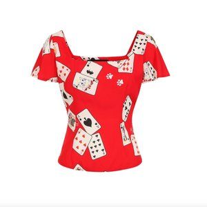 Collectif Womenswear Francois Cat Croupier Top